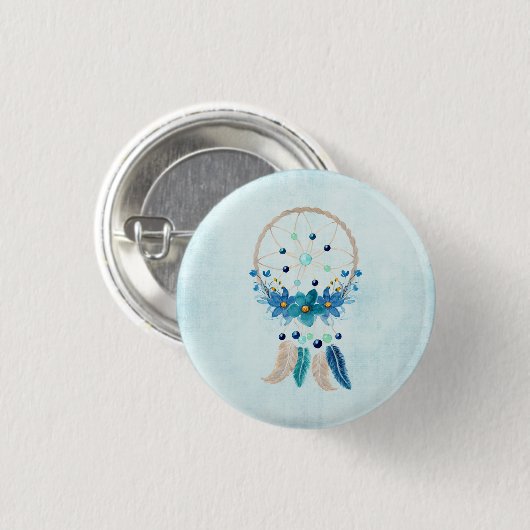 Blue Dreamweaver Stylish Boho Design Ronde Button 3,2 Cm (Voorkant /achterkant)