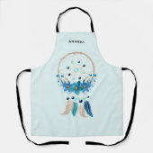 Blue Dreamweaver Stylish Boho Design Schort (Voorkant)