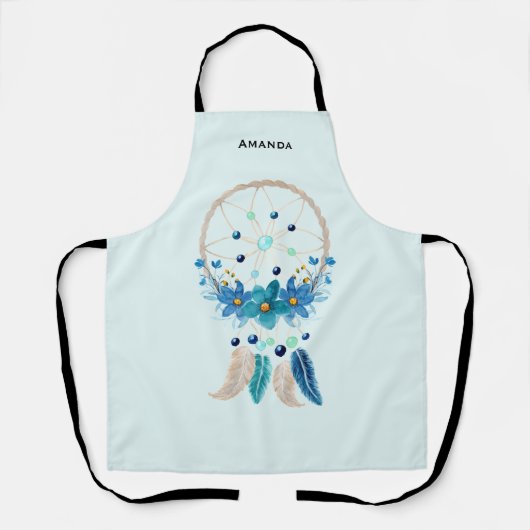 Blue Dreamweaver Stylish Boho Design Schort (Voorkant)