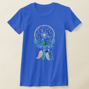 Blue Dreamweaver Stylish Boho Design T-shirt
