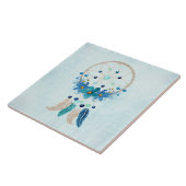 Blue Dreamweaver Stylish Boho Design Tegeltje (Zijkant)