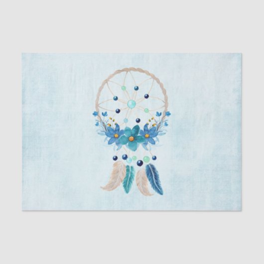 Blue Dreamweaver Stylish Boho Design Tissuepapier (Voorkant)