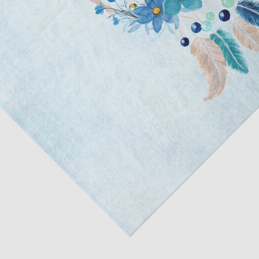 Blue Dreamweaver Stylish Boho Design Tissuepapier (Detail)