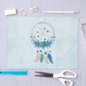 Blue Dreamweaver Stylish Boho Design Tissuepapier (Craft)