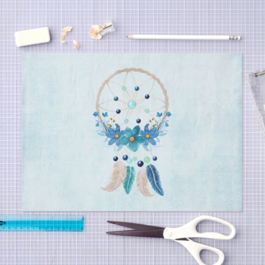 Blue Dreamweaver Stylish Boho Design Tissuepapier (Craft)