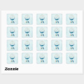 Blue Dreamweaver Stylish Boho Design Vierkante Sticker (Vel)