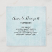 Blue Dreamweaver Stylish Boho Design Vierkante Visitekaartje (Achterkant)