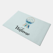 Blue Dreamweaver Stylish Boho Design Welcome Deurmat (Schuin)