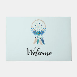Blue Dreamweaver Stylish Boho Design Welcome Deurmat