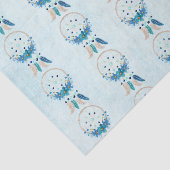 Blue Dreamweaver Stylish Boho Pattern Tissuepapier (Detail)