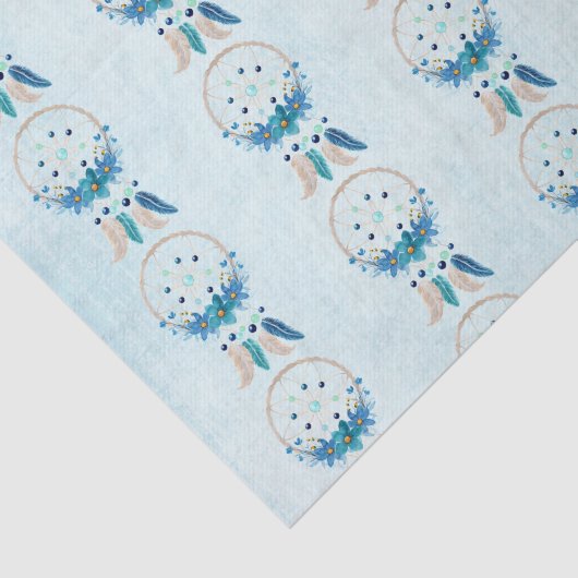 Blue Dreamweaver Stylish Boho Pattern Tissuepapier (Detail)