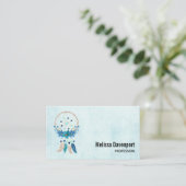 Blue Dreamweaver Stylish Boho Style Visitekaartje (Staand voorkant)