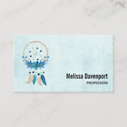 Blue Dreamweaver Stylish Boho Style Visitekaartje (Voorkant)