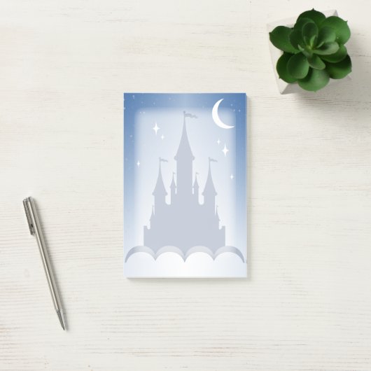 Blue Dreamy Castle In The Clouds Starry Moon Sky Post-it® Notes (Kantoor)