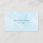 Blue Dreamy raden hoeveel kussen bruids spel Informatiekaartje (Achterkant)