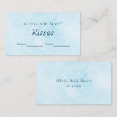 Blue Dreamy raden hoeveel kussen bruids spel Informatiekaartje (Voorkant / Achterkant)