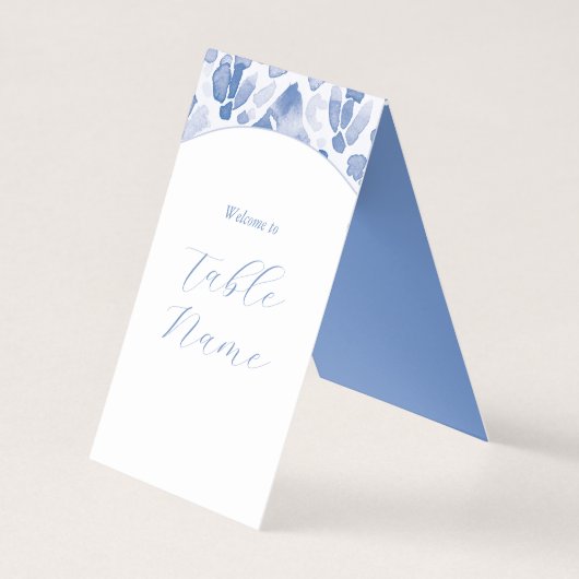 Blue Dreamy Table Markers Kaart (Voorkant)