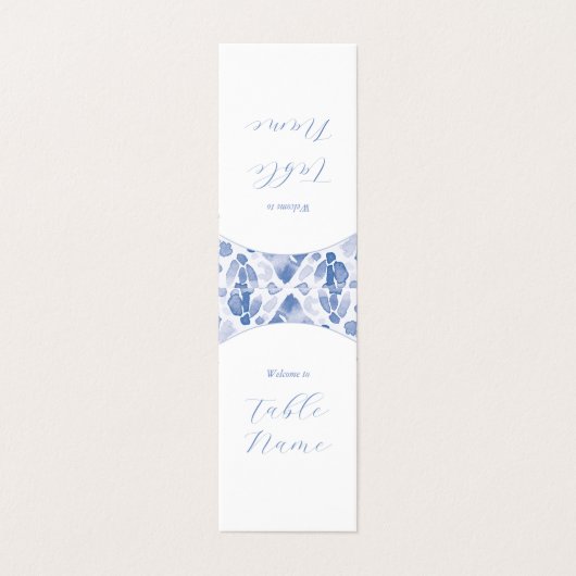 Blue Dreamy Table Markers Kaart (Buitenkant ongevouwen)