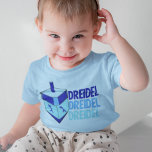 Blue Dreidel Hanukkah Toddler<br><div class="desc">Dreidel dreidel droidel in drie verschillende tinten blauw met een blauwe droesem voor Chanukah.</div>