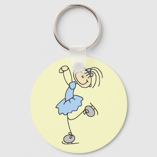 Blue Dress Figuur Skater t-shirts en cadeautjes Sleutelhanger (Voorkant)