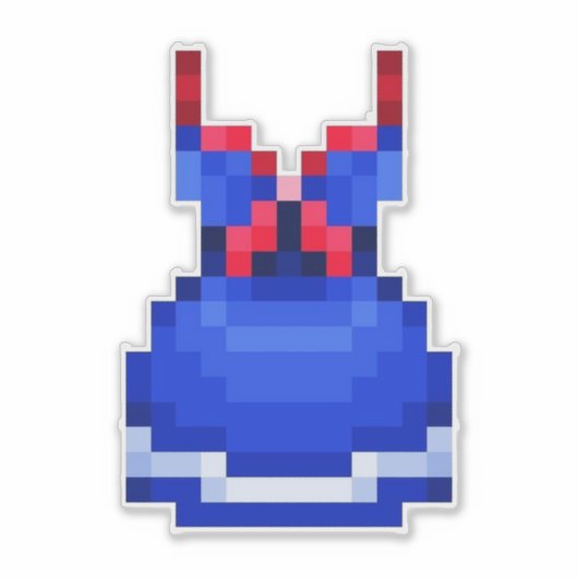 Blue Dress Sticker (Voorkant)