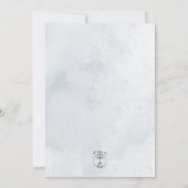 Blue Dried Boho Flowers Blue Wedding Uitnodiging (Achterkant)