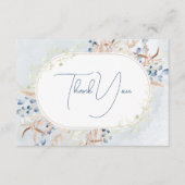 Blue Dried Boho Flowers Hartelijk dank Informatiekaartje (Voorkant)