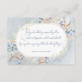 Blue Dried Boho Flowers Hartelijk dank Informatiekaartje (Achterkant)