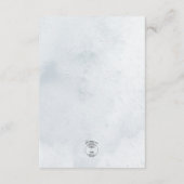 Blue Dried Boho Flowers White Wedding Details Kaar Informatiekaartje (Achterkant)