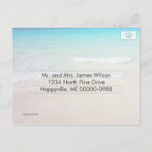 Blue Driftwood Tropical kerstfoto Feestdagenkaart (Achterkant)