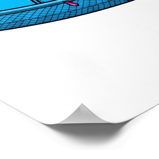 Blue Dripping Paint Sneaker Poster (Hoek)