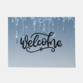 Blue Driving Glitter Welkom Deurmat (Voorkant)