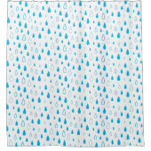 Blue drops water Minimalist Modern. Douchegordijn (Voorkant)