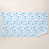 Blue drops water Minimalist Modern. Strandlaken (Voorkant)