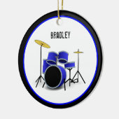 Blue Drum Set Custom Keramisch Ornament (Links)
