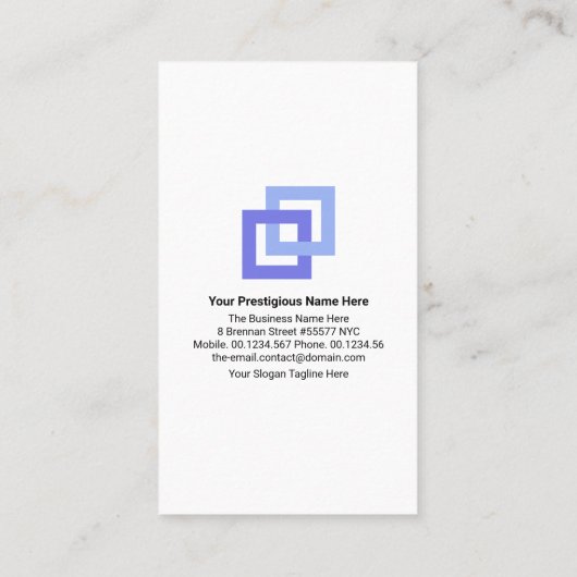 Blue Dual Direction Arrows Import Agent Visitekaartje (Achterkant)