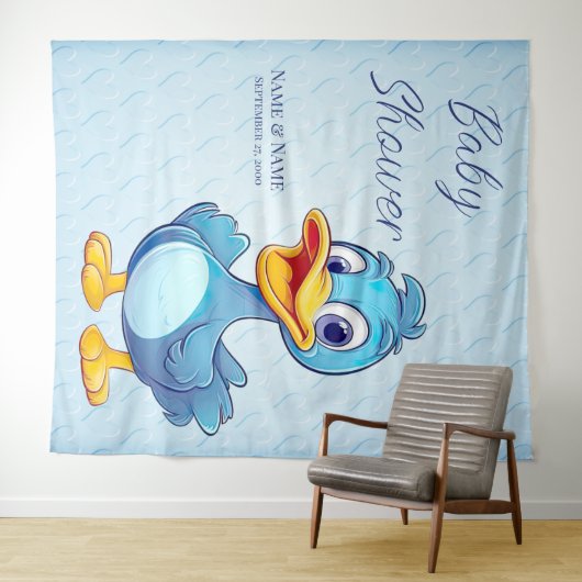 Blue Duck Achtergrond Wandkleed (In Situ (horizontaal))