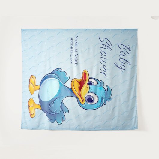 Blue Duck Achtergrond Wandkleed (Voorkant (horizontaal))