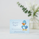 Blue Duck Baby shower Informatiekaartje (Staand voorkant)