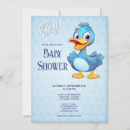 Blue Duck Baby shower Invitation Kaart