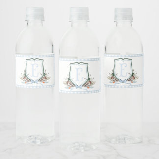 Blue Duck Baby shower Waterflesetiketten Waterfles Etiket