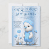 Blue Duck Boy Baby shower Uitnodiging (Voorkant)