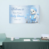 Blue Duck Boy Baby shower Welkom Spandoek (Beurs)