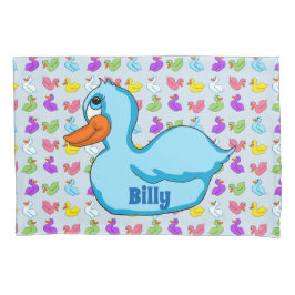 Blue Duck Kussen Hoesje Kussensloop
