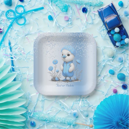 Blue Duck Paper Bord (Feest)