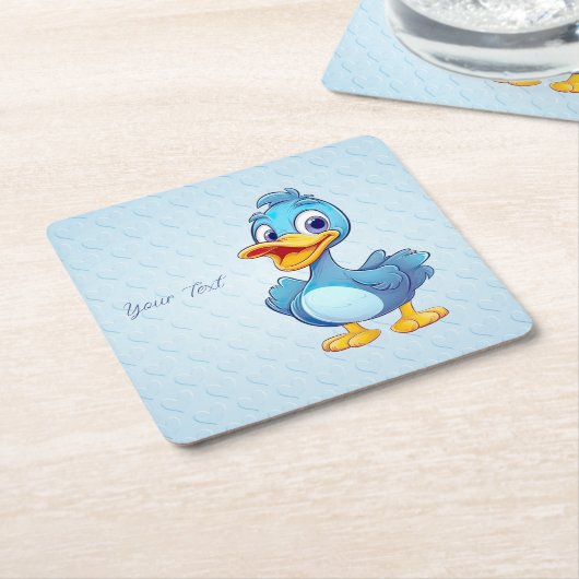 Blue Duck Paper Onderzetter (Schuin)