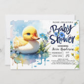 Blue Duckling Bliss Baby shower Kaart (Voorkant)