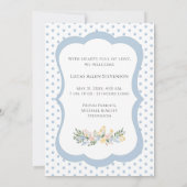 Blue Ducks Floral Vintage Baby Aankondiging (Achterkant)