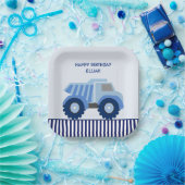 Blue Dump Custom Kind Birthday Papieren Bordje (Feest)