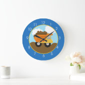 Blue Dump Truck Construction Clock Grote Klok (Huis)
